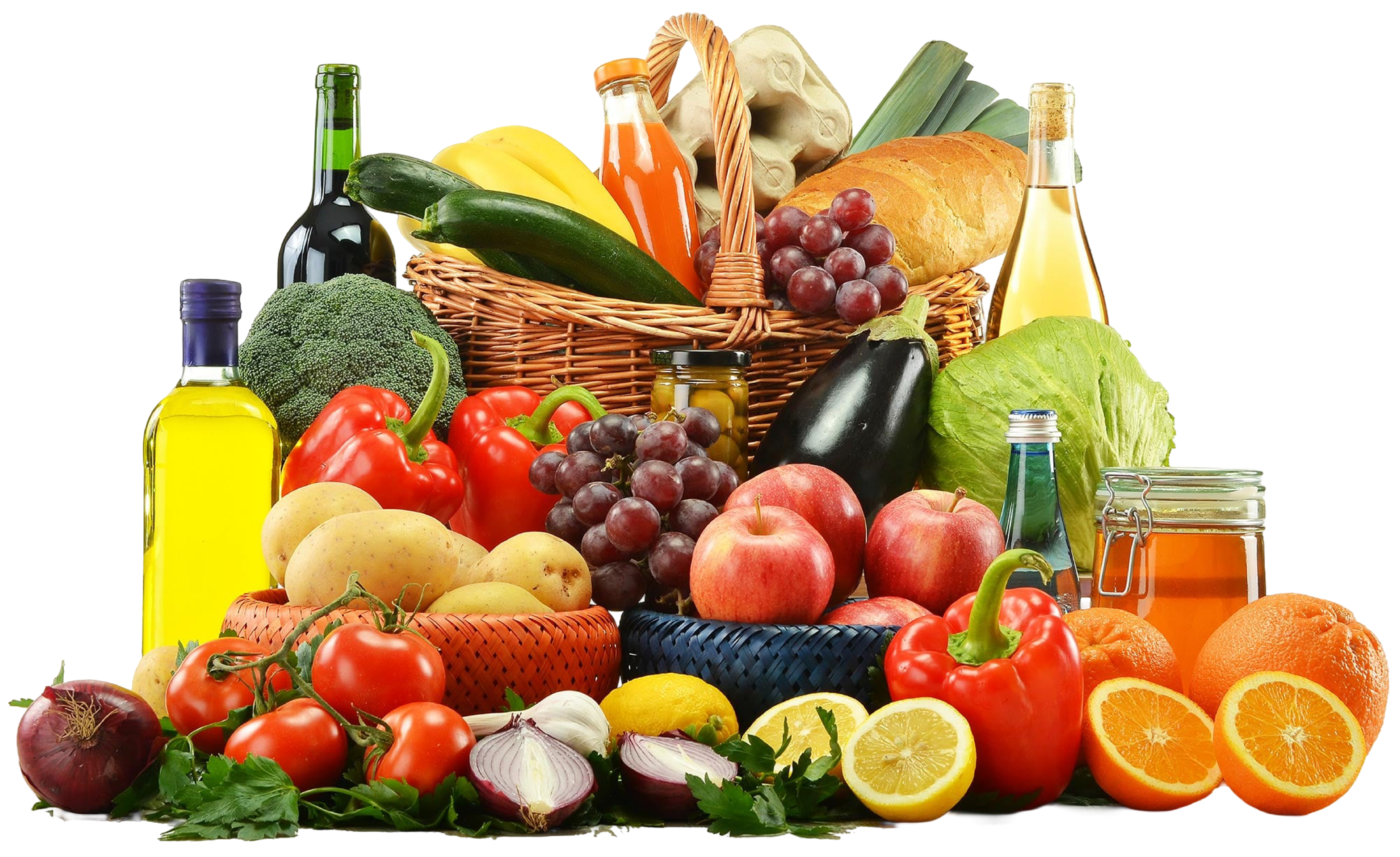 Fresh fruits and vegetables